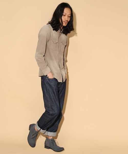 Dedes(デデス)の「Dedes / サイドジップチャッカブーツ(5106) ショートブーツ(ブーツ・メンズ・ブラック/グレー/ダークブラウン/ベージュ/ネイビー/キャメル/レッド・43/40/41/42/44)」の21枚目の写真