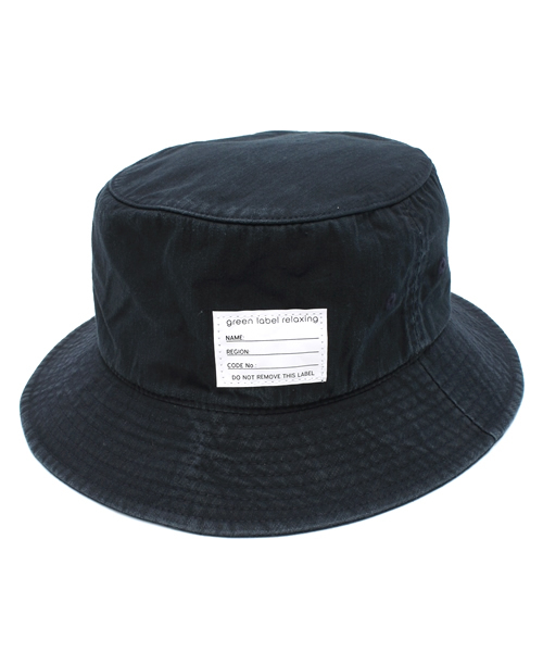green label relaxing（グリーンレーベルリラクシング）の「MINI H/B BUCKET ハット（ハット・メンズ・ブラック/ダークグレー/オリーブ/ネイビー・フリー）」の4枚目の写真