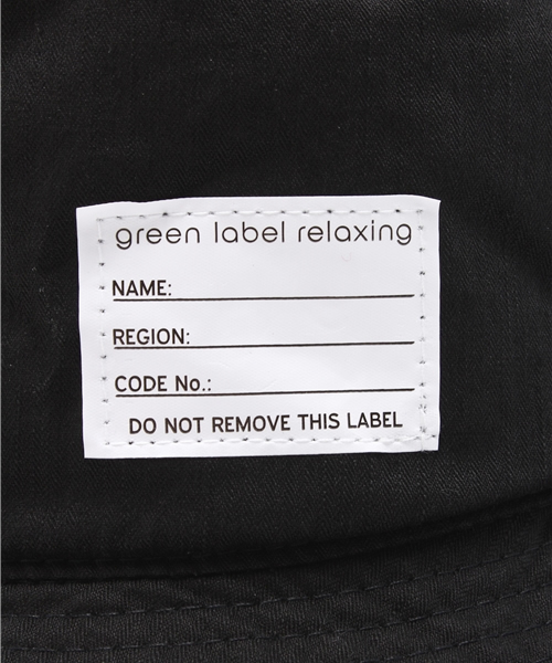green label relaxing（グリーンレーベルリラクシング）の「MINI H/B BUCKET ハット（ハット・メンズ・ブラック/ダークグレー/オリーブ/ネイビー・フリー）」の6枚目の写真
