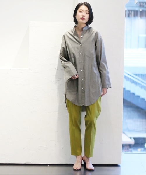 CITYSHOP(シティーショップ)の「ダンガリーシャツ(シャツ/ブラウス・レディース・カーキ/ブルー/ラベンダー・FREE)」の4枚目の写真