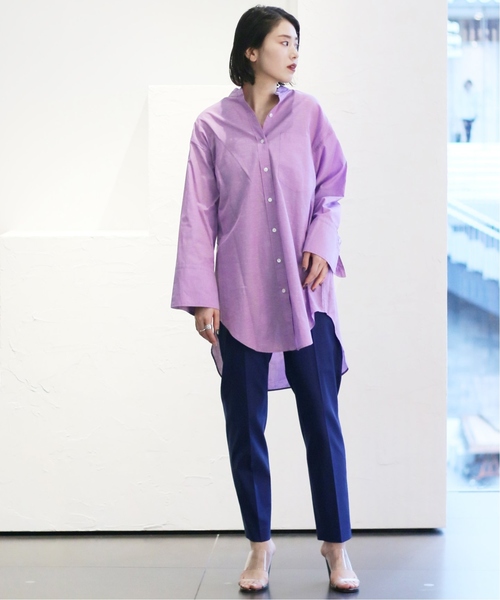 CITYSHOP(シティーショップ)の「ダンガリーシャツ(シャツ/ブラウス・レディース・カーキ/ブルー/ラベンダー・FREE)」の6枚目の写真
