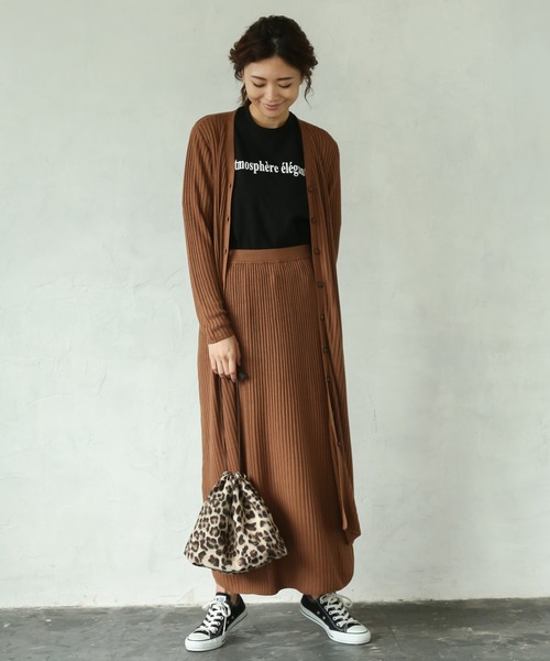 セール Auli リブニットロングカーディガン カーディガン ボレロ Auli アウリィ のファッション通販 Zozotown