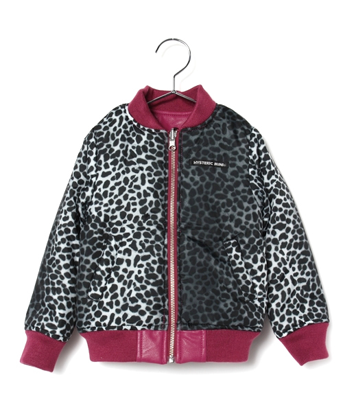 HYSTERIC MINI（ヒステリックミニ）の「HYSTERIC VIP LEOPARD GLAMOUR リバーシブル ジャンパー（ブルゾン・キッズ・ブラック/ピンク・100/120/110）」の3枚目の写真