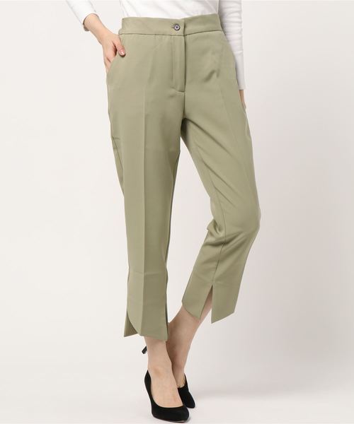 KOBE LETTUCE（コウベレタス）の「デザインスリットセンタープレススラックスパンツ（スラックス・レディース・パープル/カーキ/モカ/ホワイト系その他/ベージュ/ピンク/ライトカーキ/ブラック/イエロー系その他/ピンク系その他/ミント/ホワイト系その他2・FREE/S/M）」の9枚目の写真