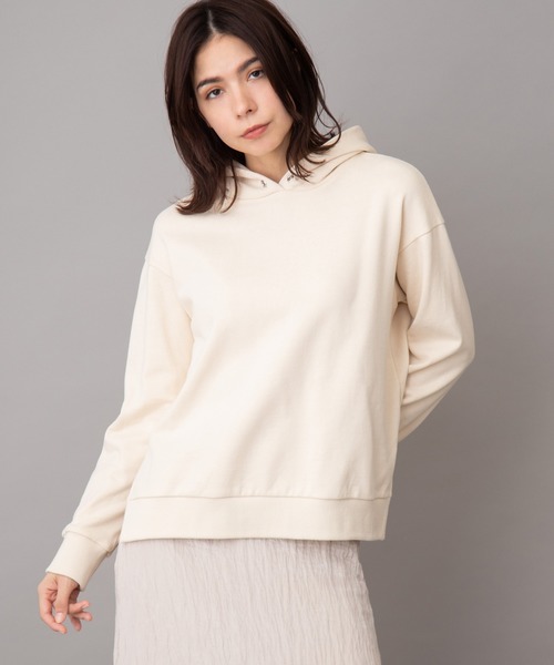 Munich(ミューニック)の「裏毛サイドスリットパーカー(パーカー・レディース・ダークベージュ/キナリ/ダークグレー/レモンイエロー・FREE)」の1枚目の写真