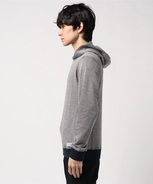 BANKS(バンクス)の「BANKS AFL0194 BORDER LINE FLEECE (バンクス ボーダーラインフリース)(スウェット・メンズ・ダークインディゴブルー・S/M/L)」の2枚目の写真