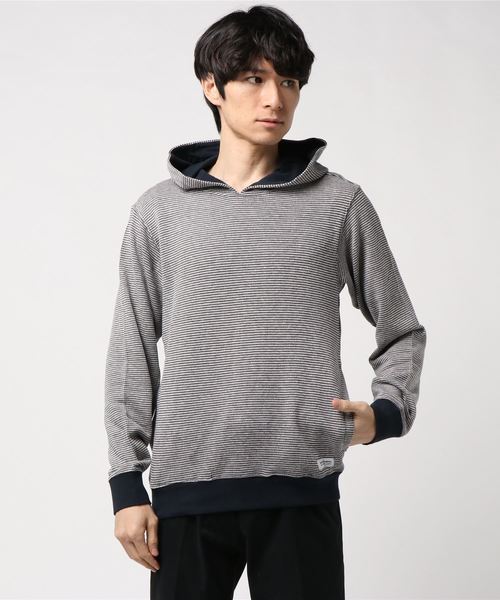 BANKS(バンクス)の「BANKS AFL0194 BORDER LINE FLEECE (バンクス ボーダーラインフリース)(スウェット・メンズ・ダークインディゴブルー・S/M/L)」の4枚目の写真