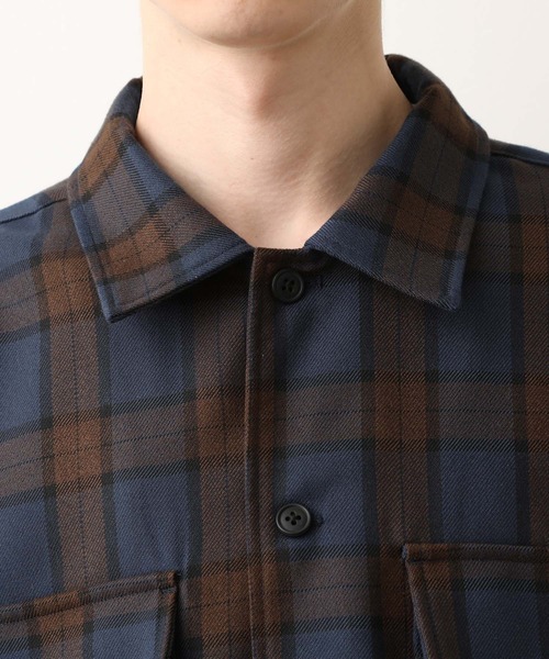 JUNRED(ジュンレッド)の「チェックWフラップブルゾン(ブルゾン・メンズ・ネイビー/パープル・S/M/L)」の12枚目の写真
