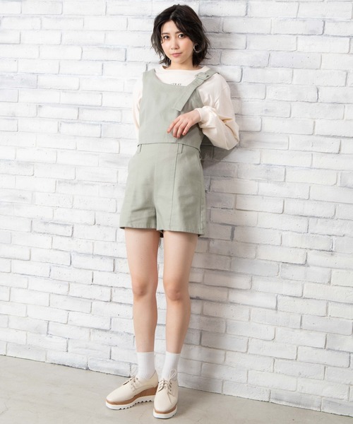 WEGO(ウィゴー)の「WEGO/【セットアップ対応商品】フロントシームタイトキュロット(その他パンツ・レディース・ホワイト/ナチュラル/グリーン系その他/ベージュ系その他2・FREE)」の5枚目の写真