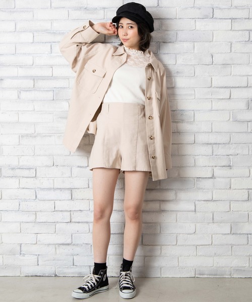 WEGO(ウィゴー)の「WEGO/【セットアップ対応商品】フロントシームタイトキュロット(その他パンツ・レディース・ホワイト/ナチュラル/グリーン系その他/ベージュ系その他2・FREE)」の17枚目の写真