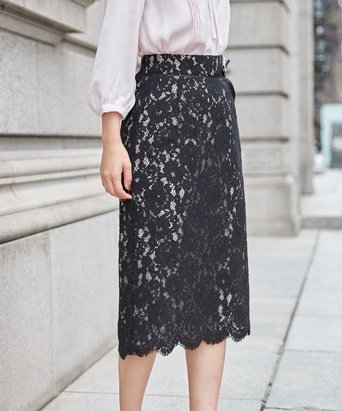 新品未開封＊トッコクローゼット リボン パール レース タイトスカート tocco closet（トッコ クローゼット）の「りぼん＆パール付き