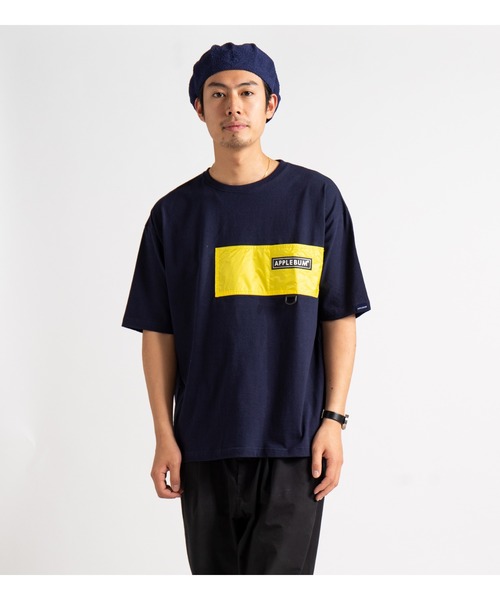 APPLEBUM（アップルバム）の「Rip Pocket Big T-shirt（Tシャツ/カットソー・メンズ・ネイビー/ブラック×ブラック/ブラック系その他・MEDIUM/LARGE/X-LARGE/SMALL）」の3枚目の写真