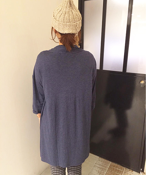 PUAL CE CIN(ピュアルセシン)の「重ね着風チュニック(Tシャツ/カットソー・レディース・オートミール/モカ/ネイビー・FREE)」の10枚目の写真