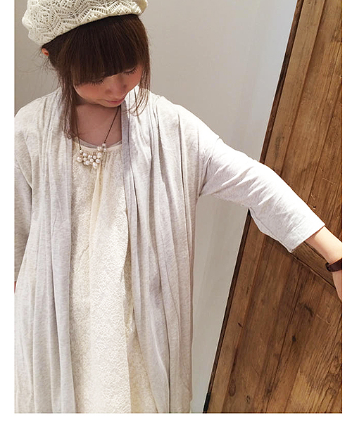 PUAL CE CIN(ピュアルセシン)の「重ね着風チュニック(Tシャツ/カットソー・レディース・オートミール/モカ/ネイビー・FREE)」の17枚目の写真