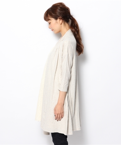 PUAL CE CIN(ピュアルセシン)の「重ね着風チュニック(Tシャツ/カットソー・レディース・オートミール/モカ/ネイビー・FREE)」の13枚目の写真