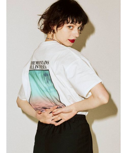 jouetie（ジュエティ）の「フォトBIG T（Tシャツ/カットソー・レディース・オフホワイト/グリーン/ブラック・MEDIUM）」の4枚目の写真