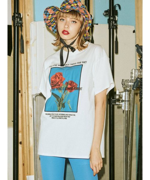 jouetie（ジュエティ）の「フォトBIG T（Tシャツ/カットソー・レディース・オフホワイト/グリーン/ブラック・MEDIUM）」の8枚目の写真