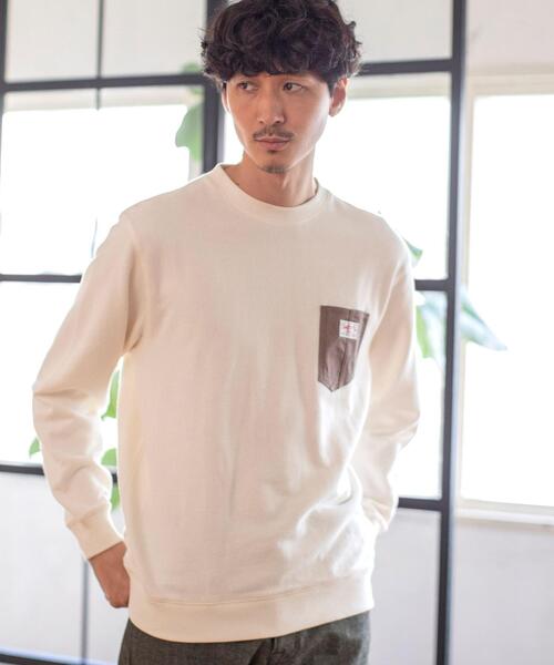 SMITH'S（スミス）の「SMITH’S(スミス)別注ポケットスウェットクルーネック20FW(一部WEB限定カラー)#（スウェット・メンズ・ブラック/その他1/その他3/オフホワイト/ケリー/その他2・X-LARGE/LARGE/SMALL/MEDIUM）」の4枚目の写真