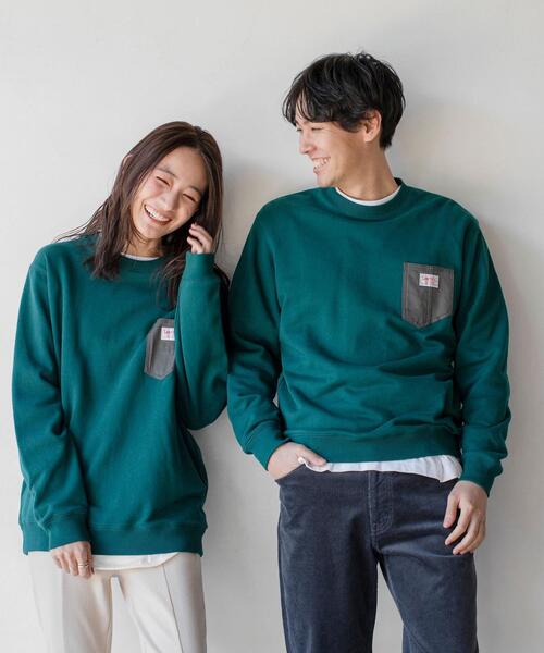 SMITH'S（スミス）の「SMITH’S(スミス)別注ポケットスウェットクルーネック20FW(一部WEB限定カラー)#（スウェット・メンズ・ブラック/その他1/その他3/オフホワイト/ケリー/その他2・X-LARGE/LARGE/SMALL/MEDIUM）」の3枚目の写真