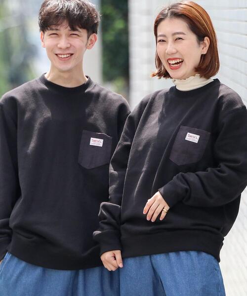 SMITH'S（スミス）の「SMITH’S(スミス)別注ポケットスウェットクルーネック20FW(一部WEB限定カラー)#（スウェット・メンズ・ブラック/その他1/その他3/オフホワイト/ケリー/その他2・X-LARGE/LARGE/SMALL/MEDIUM）」の2枚目の写真