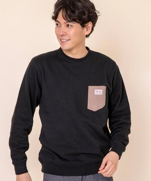 SMITH'S（スミス）の「SMITH’S(スミス)別注ポケットスウェットクルーネック20FW(一部WEB限定カラー)#（スウェット・メンズ・ブラック/その他1/その他3/オフホワイト/ケリー/その他2・X-LARGE/LARGE/SMALL/MEDIUM）」の16枚目の写真