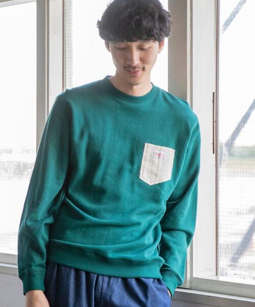 SMITH'S（スミス）の「SMITH’S(スミス)別注ポケットスウェットクルーネック20FW(一部WEB限定カラー)#（スウェット・メンズ・ブラック/その他1/その他3/オフホワイト/ケリー/その他2・X-LARGE/LARGE/SMALL/MEDIUM）」の19枚目の写真