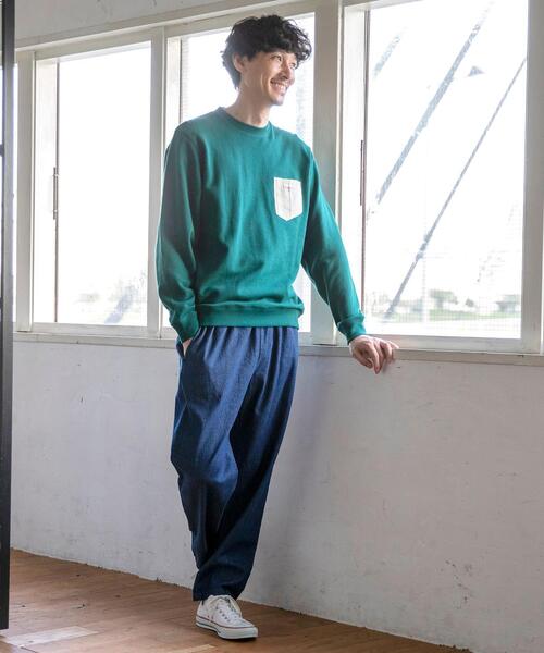 SMITH'S（スミス）の「SMITH’S(スミス)別注ポケットスウェットクルーネック20FW(一部WEB限定カラー)#（スウェット・メンズ・ブラック/その他1/その他3/オフホワイト/ケリー/その他2・X-LARGE/LARGE/SMALL/MEDIUM）」の20枚目の写真