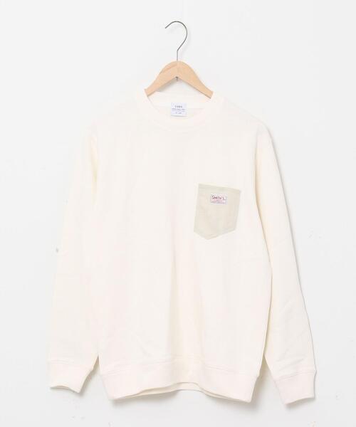 SMITH'S（スミス）の「SMITH’S(スミス)別注ポケットスウェットクルーネック20FW(一部WEB限定カラー)#（スウェット・メンズ・ブラック/その他1/その他3/オフホワイト/ケリー/その他2・X-LARGE/LARGE/SMALL/MEDIUM）」の10枚目の写真