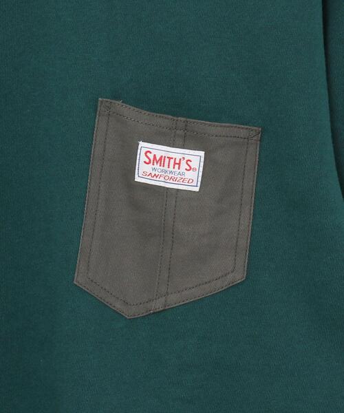 SMITH'S（スミス）の「SMITH’S(スミス)別注ポケットスウェットクルーネック20FW(一部WEB限定カラー)#（スウェット・メンズ・ブラック/その他1/その他3/オフホワイト/ケリー/その他2・X-LARGE/LARGE/SMALL/MEDIUM）」の15枚目の写真