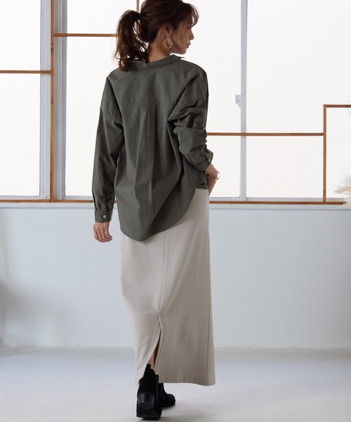 OMNES Another Edition（オムネス アナザーエディション）の「裏毛ロングタイトスカート ストレートスカート（スカート・レディース・ブラック/グレー系その他/モカ/パープル・FREE）」の14枚目の写真