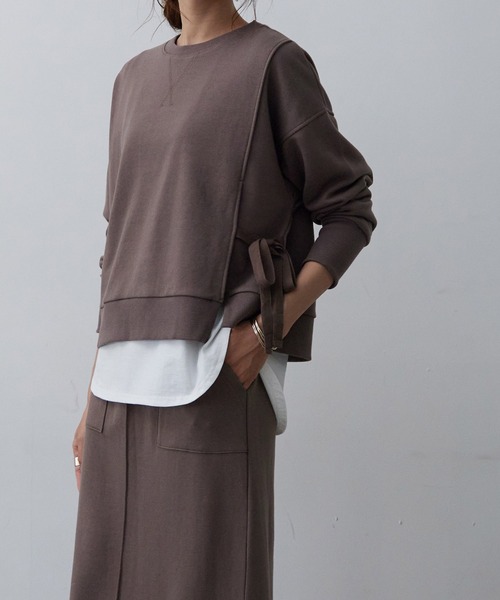 OMNES Another Edition（オムネス アナザーエディション）の「裏毛ロングタイトスカート ストレートスカート（スカート・レディース・ブラック/グレー系その他/モカ/パープル・FREE）」の21枚目の写真