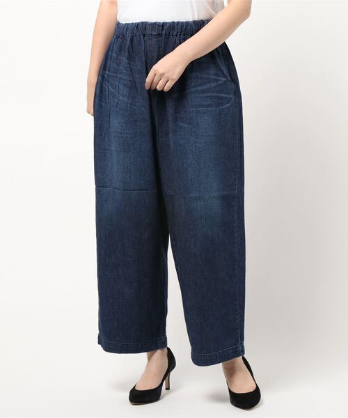 mizuiroind（ミズイロインド）の「デニムワイドパンツ（デニムパンツ・レディース・インディゴブルー/ワンウォッシュ・2）」の9枚目の写真