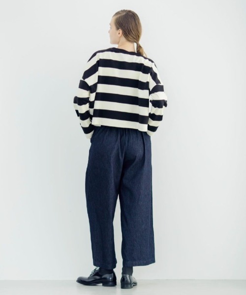 mizuiroind（ミズイロインド）の「デニムワイドパンツ（デニムパンツ・レディース・インディゴブルー/ワンウォッシュ・2）」の6枚目の写真