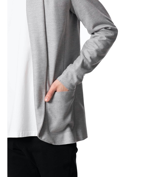 ATTACHMENT(アタッチメント)の「フランネラーナスムース ストールカーディガン(Tシャツ/カットソー・メンズ・ライトグレー/ブラック/ネイビー・3/1/2)」の7枚目の写真