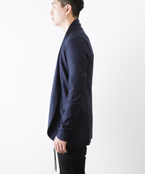 ATTACHMENT(アタッチメント)の「フランネラーナスムース ストールカーディガン(Tシャツ/カットソー・メンズ・ライトグレー/ブラック/ネイビー・3/1/2)」の18枚目の写真