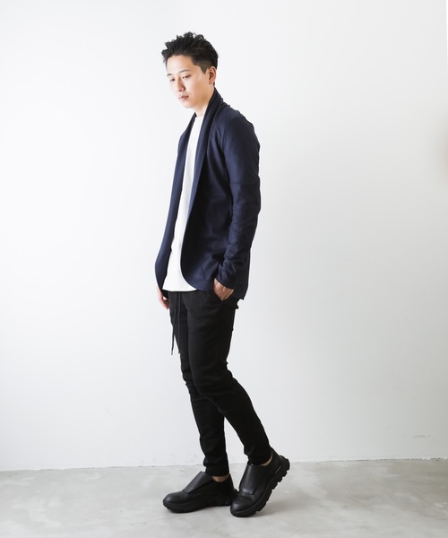 ATTACHMENT(アタッチメント)の「フランネラーナスムース ストールカーディガン(Tシャツ/カットソー・メンズ・ライトグレー/ブラック/ネイビー・3/1/2)」の20枚目の写真