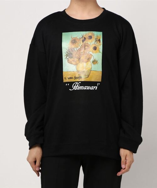 STYLEBLOCK(スタイルブロック)の「裏毛アートプリントビッグシルエットスウェットトレーナー(スウェット・メンズ・ホワイト/ホワイト系その他/ブラック系その他/ブラウン系その他/ベージュ系その他/ベージュ系その他2/ベージュ/ブラウン/ブラック・M/L/LL)」の10枚目の写真