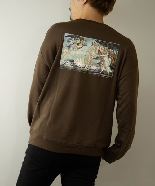 STYLEBLOCK(スタイルブロック)の「裏毛アートプリントビッグシルエットスウェットトレーナー(スウェット・メンズ・ホワイト/ホワイト系その他/ブラック系その他/ブラウン系その他/ベージュ系その他/ベージュ系その他2/ベージュ/ブラウン/ブラック・M/L/LL)」の20枚目の写真