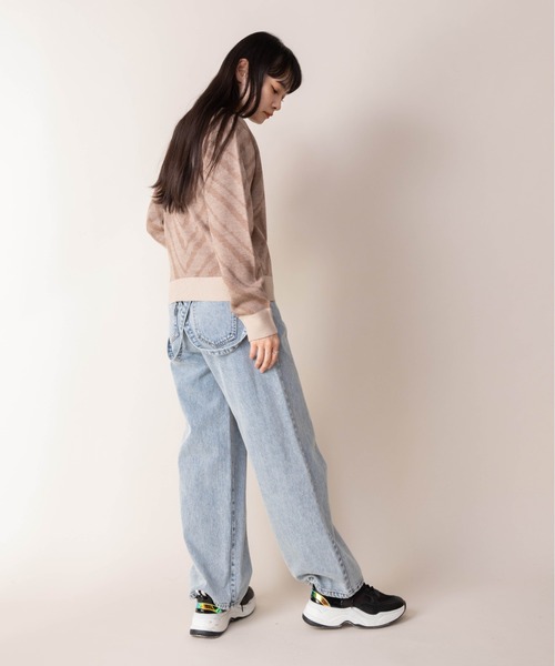 Mysa&Liina（ミーサリーナ）の「ヘリンボン柄ニット（ニット/セーター・レディース・ブラック/ベージュ/モカ・M）」の17枚目の写真