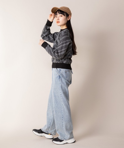 Mysa&Liina（ミーサリーナ）の「ヘリンボン柄ニット（ニット/セーター・レディース・ブラック/ベージュ/モカ・M）」の5枚目の写真