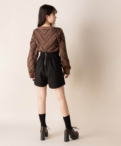 Mysa&Liina（ミーサリーナ）の「ヘリンボン柄ニット（ニット/セーター・レディース・ブラック/ベージュ/モカ・M）」の11枚目の写真