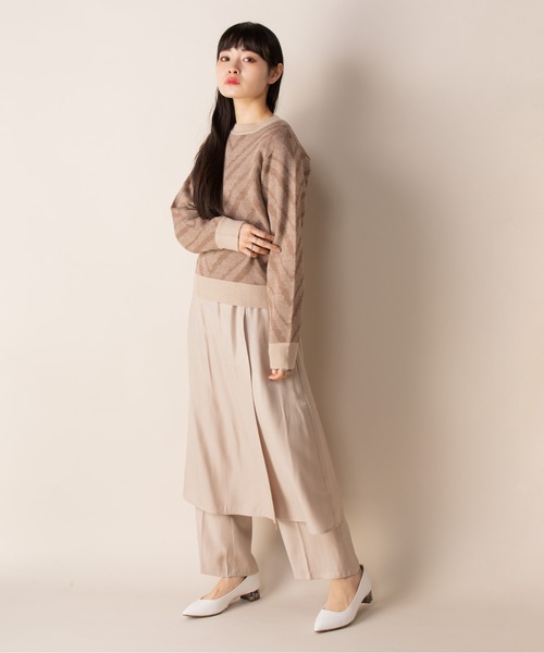 Mysa&Liina（ミーサリーナ）の「ヘリンボン柄ニット（ニット/セーター・レディース・ブラック/ベージュ/モカ・M）」の15枚目の写真