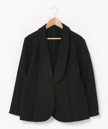 キカフラワージャガードショールカラージャケット