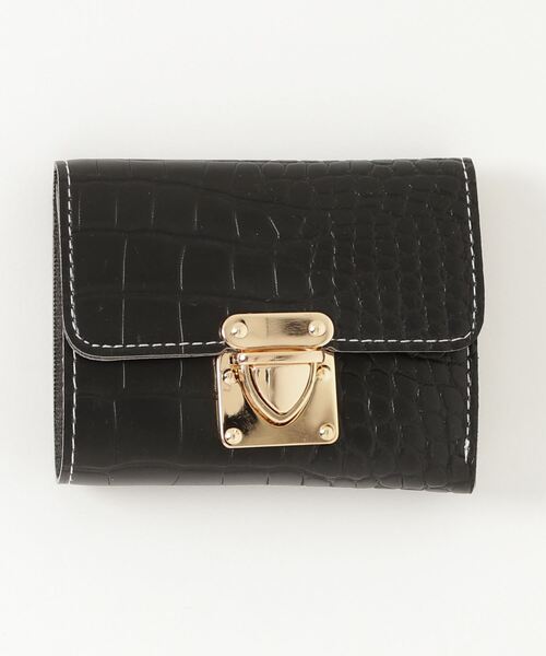 【14 BURNER SELECT】クロコ型押し　レザー調　ミニウォレット
