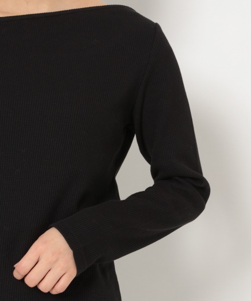 mysty woman(ミスティウーマン)の「バックシャンアシメネックプルオーバー 937638(Tシャツ/カットソー・レディース・ブラック/オフホワイト/カーキ・FREE)」の8枚目の写真