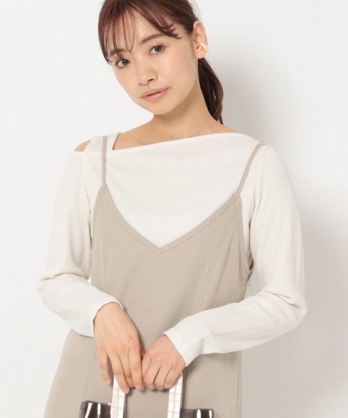 mysty woman(ミスティウーマン)の「バックシャンアシメネックプルオーバー 937638(Tシャツ/カットソー・レディース・ブラック/オフホワイト/カーキ・FREE)」の7枚目の写真