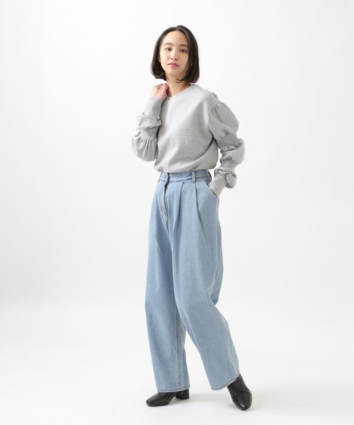 ROCKET x LUNCH（ロケットアンドランチ）の「The Rocket／スリーブシャーリングプルオーバー 2929003（スウェット・レディース・スカイブルー/グレー・SMALL）」の9枚目の写真