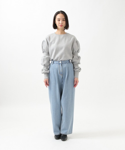 ROCKET x LUNCH（ロケットアンドランチ）の「The Rocket／スリーブシャーリングプルオーバー 2929003（スウェット・レディース・スカイブルー/グレー・SMALL）」の5枚目の写真