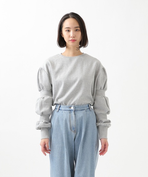 ROCKET x LUNCH（ロケットアンドランチ）の「The Rocket／スリーブシャーリングプルオーバー 2929003（スウェット・レディース・スカイブルー/グレー・SMALL）」の14枚目の写真