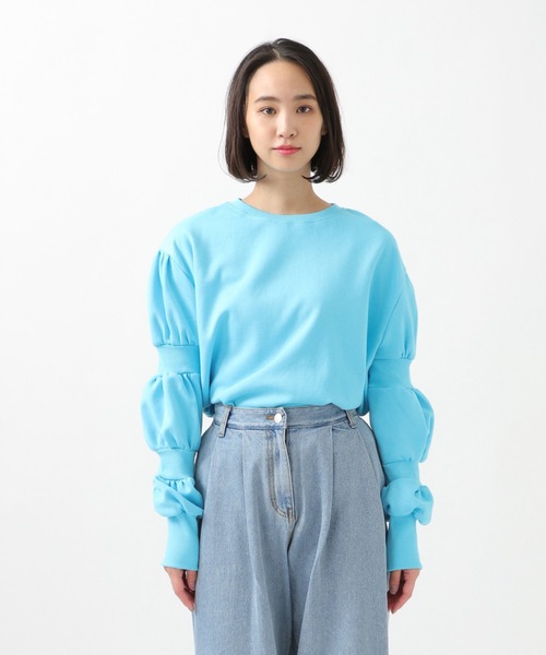 ROCKET x LUNCH（ロケットアンドランチ）の「The Rocket／スリーブシャーリングプルオーバー 2929003（スウェット・レディース・スカイブルー/グレー・SMALL）」の7枚目の写真